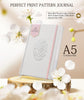 Gratitude Journal Notebook for Women, Guided Journal with Prompts, White Daily Gratitude Journal for Happiness, Affirmation, Mindfulness Through Daily Reflections Journal(8.5‘’x5.5‘’)