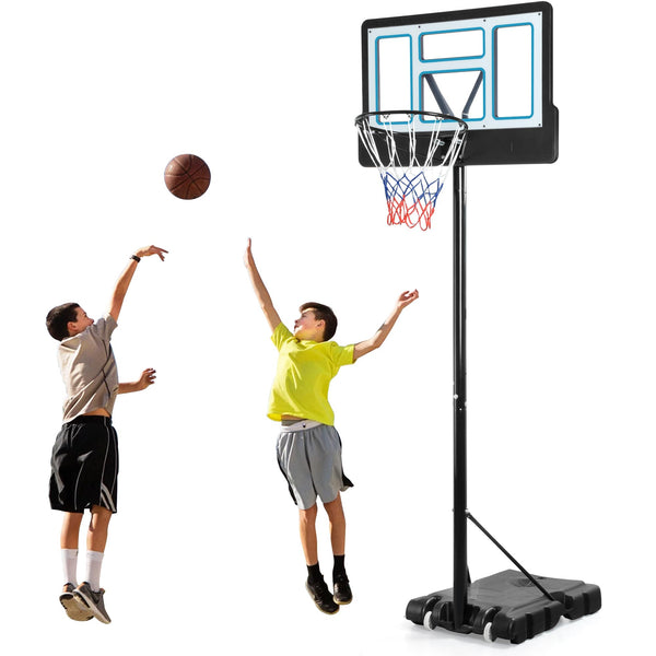 YITAHOME Basketball Hoop Outdoor 10 FT Adjustable, Portable Basketball Goals for Outside, 4.4-10FT Height Adjust, 44in Backboard and 18in Rim