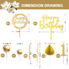 Happy Birthday Candles For Cake, Tyotrbs 36 Pcs Birthday Candles, Happy Birthday Cake Toppers Decorations DIY Cake Decor for Men Women Wedding Anniversary