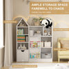 GarveeHome Toy and Book Organizer for Kids, Kids Toy Storage Organizer & Bookshelf, Multifunctional Storage Chest with 8 Storage Cubbies and Movable Drawers for Playroom, Kids Room, Living Room, White