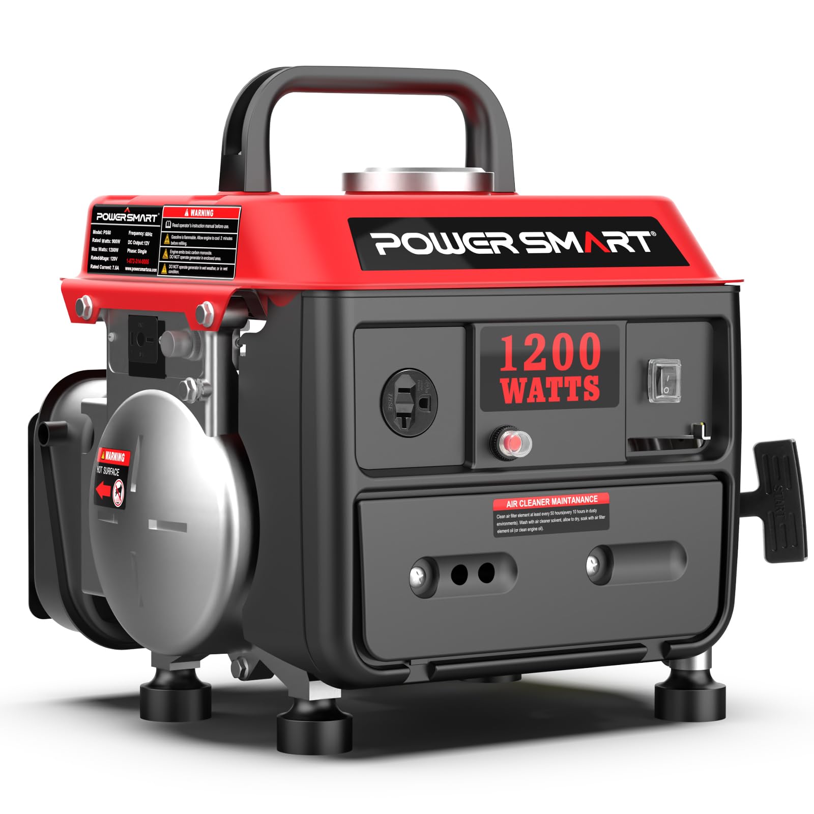 PowerSmart 1200-Watt Portable Generator with Super Quiet, Ultralight for Camping