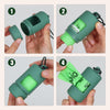 Dog Poop Bag Holder, Smooth Dispensing Poop Bag Holders for Leashes,Poop Bags Dispenser for Dogs,Lightweight Plastic Dispenser with Elastic Loop (only green holder)