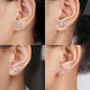 YODEWA Moissanite Stud Earrings for Women 925 Sterling Silver Hypoallergenic Flat Back 1 Pair DEF Color Lab Created Brilliant Round Moissanite Earrings (Silver 3CT)