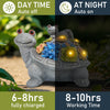 AXEN Solar Garden Outdoor Statues Turtle with Succulent and 7 LED Lights, Outdoor Decorations for Garden Patio Lawn Balcony Yard, Unique Housewarming Gifts