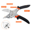FLORA GUARD Miter Shears, Trimming Scissors for Angular Cutting of Molding, Adjustable at 45 to 135 Degrees, Hand Tool for Baseboard, PVC, DIY, Carpentry, and Crafts, with 2 Replacement Blades