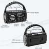 TFTDOUP Emergency Radio Hand Crank Solar, AM/FM/SW NOAA Weather Radio Built-in Flashlight, Reading Light,SOS, Compact & Portable for Camping/Emergencies