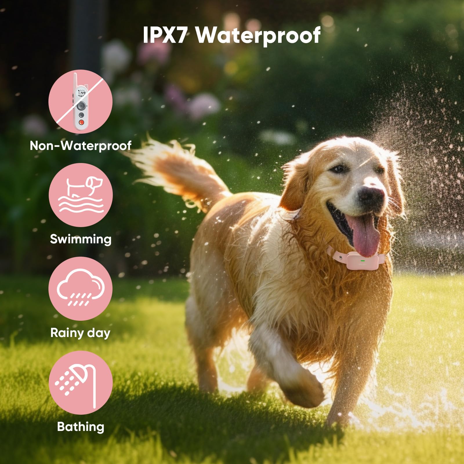 Htcuto Wireless Dog Fence System for Invisible Fence for Dogs Electric Shock Collar for Dogs Training Collar with Remote Portable Waterproof Safe Pet Containment System for 1 Large Medium Small Dog