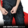 Motorcycle Pants for Men Dual Sport Motorbike Pant Waterproof, Windproof Riding Pants All-Weather with Removable CE Armored - Waist 38