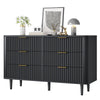 DWVO 6 Drawer Dresser with Fluted Panel, 47.2