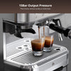 Zstar Espresso Machine with Milk Frother, 15 Bar Professional Coffee Maker with Grinder, Italian ULKA Pump, 2.5L Removable Water Tank, Coffee Machine for Cappuccino Latte, Gift for Mom