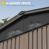 DWVO 10'x8' Large Metal Outdoor Storage Shed, Heavy Duty Tool Storage Sheds for Backyard Patio Lawn - Ideal for Bicycles, Garden Tools, and Lawn Equipment, Easy-to-Assemble, Brown
