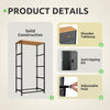 GOOBED Dresser with 4 Drawers - Fabric Storage Tower, Organizer Unit for Bedroom, Living Room, Hallway, Closets - Sturdy Steel Frame, Wooden Top & Easy Pull Fabric Bins, Dark Gray