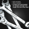 Ratcheting Combination Wrench Industrial Grade Cr-V Steel Gear (B-16Pcs Set)