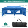 YITAHOME 10x20 Pop Up Canopy with 6 Removable Sidewall Heavy Duty Tent, Easy Up Portable Canopy Tents for All Season Wind Gazebo with Roller Bag for Camping Wedding Patio Parties Beach Commerce, Blue