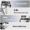 Garvee 20 Bar Espresso Machine, Espresso Maker with Grinder and Milk Frother Steam Wand, Professional Coffee Machine with 96 Oz Removable Water Tank for Cappuccino Latte, Silver