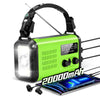 20000mAh / 74000mWh Emergency Crank Radio, NOAA/AM/FM Portable Weather Radio, Solar Hand Crank Radio, Battery Powered with USB Phone Charger, Flashlight Reading Lamp & SOS for Survival Camping