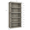 GarveeHome 5 Tier Farmhouse Bookcase, 67.4