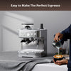 Zstar Espresso Machine with Milk Frother, 15 Bar Professional Coffee Maker with Grinder, Italian ULKA Pump, 2.5L Removable Water Tank, Coffee Machine for Cappuccino Latte, Gift for Mom