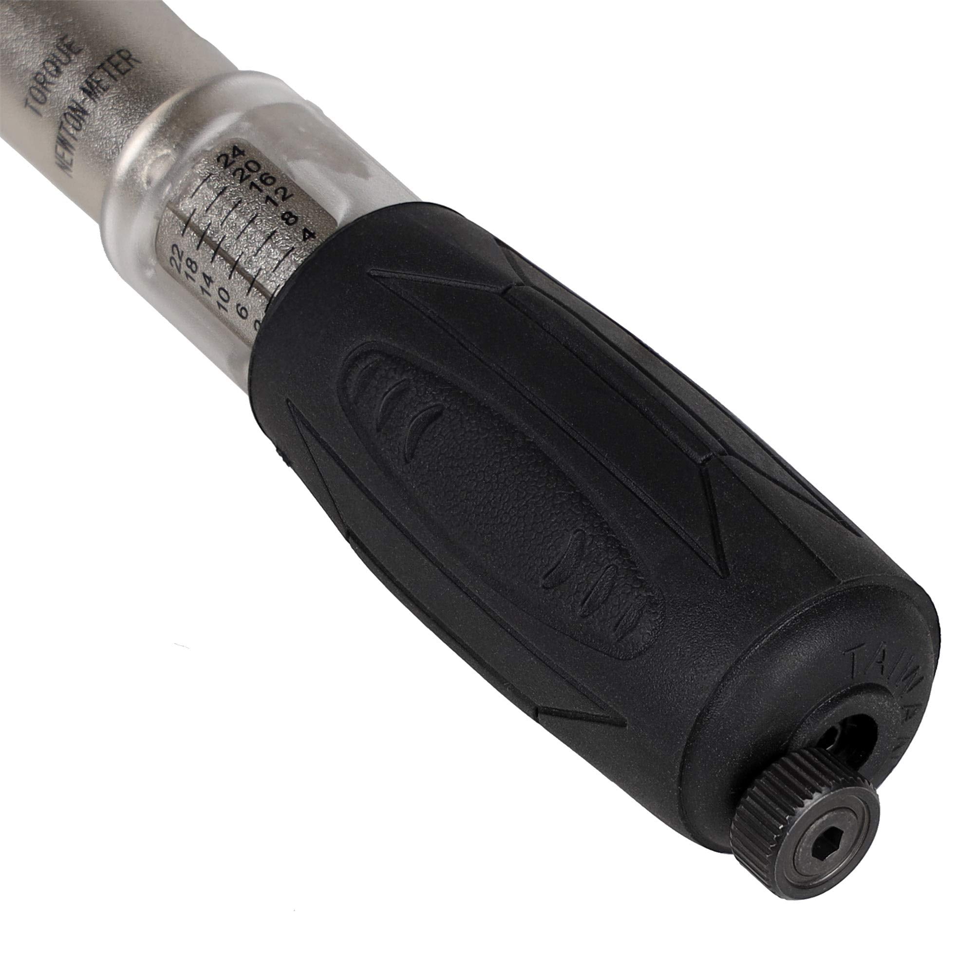 Venzo 1/4 Inch Drive Click Torque Wrench Set 2-22Nm Bicycle Maintenance for Road & Mountain Bikes, Motorcycle Multitask - Includes Allen & Torx Sockets, 4mm & 5mm