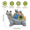 AXEN Solar Garden Outdoor Statues Turtle with Succulent and 7 LED Lights, Outdoor Decorations for Garden Patio Lawn Balcony Yard, Unique Housewarming Gifts