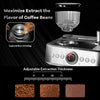 Espresso Coffee Machine, 20 Bar Professional Coffee Maker with Grinder and Milk Frother Steam Wand, 2.8L Water Tank, 15 Grinding Setting Espresso Cappuccino/Latte Machine for Home