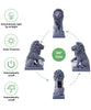 Philodwell Solar Lion Statue for Garden Decor: Outdoor Figurines Sculpture with Ball for Lawn Patio Yard Balcony - Gifts for Mom Grandma Women