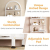 GarveeHome Arched Bookshelf, Modern Bookcase with Doors Storage, 71.5