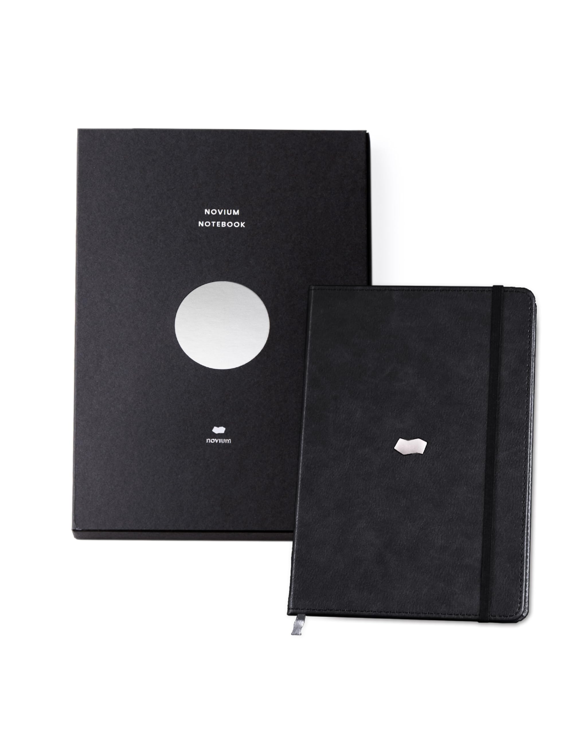 Novium Leatherette Notebook, A5 Hardcover Notebook, Sleek Inspirational Notebooks with Acid-free Papers, Grid Sheets, Professional Notebook, Enhancing Productivity to Achieve Goals, Leather Journal for Men & Women, Inspirational Gifts for Business