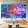 Projector 4K with WiFi and Bluetooth, Portable Projector with Sensorless Auto Focus, Outdoor Movie Projector 120'' Screen Compatible with HDMI/USB/Smartphone/PC/Laptop