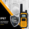 Retevis RB48 Heavy Duty Walkie Talkies, Waterproof Two Way Radio, Advanced Triple Proof, 2000 mAh, Emergency, 2 Way Radio Long Range for Job Site (4 Pack) Yellow
