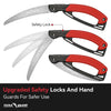 FLORA GUARD 10-Inch Folding Hand Saw, Heavy Duty Pruning Saw with Multi-Level Razer Teeth for Wood Cutting, Tree Trimming, Professional Camping Gardening Tools