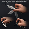 NUKNIVES S13 Kumpanter Folding Pocket Knife with 2.9'' D2 Blade, Liner Lock EDC Knife with Thumb Stud Opener, Caming Hiking Pocket Knife for Men Women