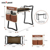 FLORA GUARD Garden Kneeler and seat, Folding seat with Tool Bag, Rattan Cushion, Heavy Duty Carbon Steel Construction, Perfect Gardening Gift for Seniors and Women