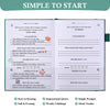 Comkiso Gratitude Journal with 4 Inspirational Stickers: Undated Daily Gratitude Journal for Women and Men - More Happiness, Affirmation, and Mindfulness in A Few Minutes with Prompts & Quotes (Green)