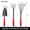 FLORA GUARD Garden Tool Set， 6 Piece Heavy Duty, Large Size Gardening Hand Tools, Sturdy & Durable, Classic Utility Gardening Gift for Men and Women