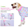 LovinPet Dog Pajamas, Large, Seafoam Unicorn Print, Stretchy, Post Surgery Recovery Suit for Pitbull, 65% Cotton, Breathable, Machine Washable, Pull On, Fantasy Style, Pajamas, Dog Shirt