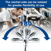 Ratcheting Combination Wrench Industrial Grade Cr-V Steel Gear (B-16Pcs Set)