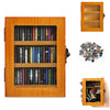 SIHPTO Anxiety Mini Bookshelf Ornament Small Bookshelf Miniature Library with 60pcs Mini Books，Miniature Bookshelf Decor Shake Away Your Anxiety，Home Decoration for Book Lovers (Brown)