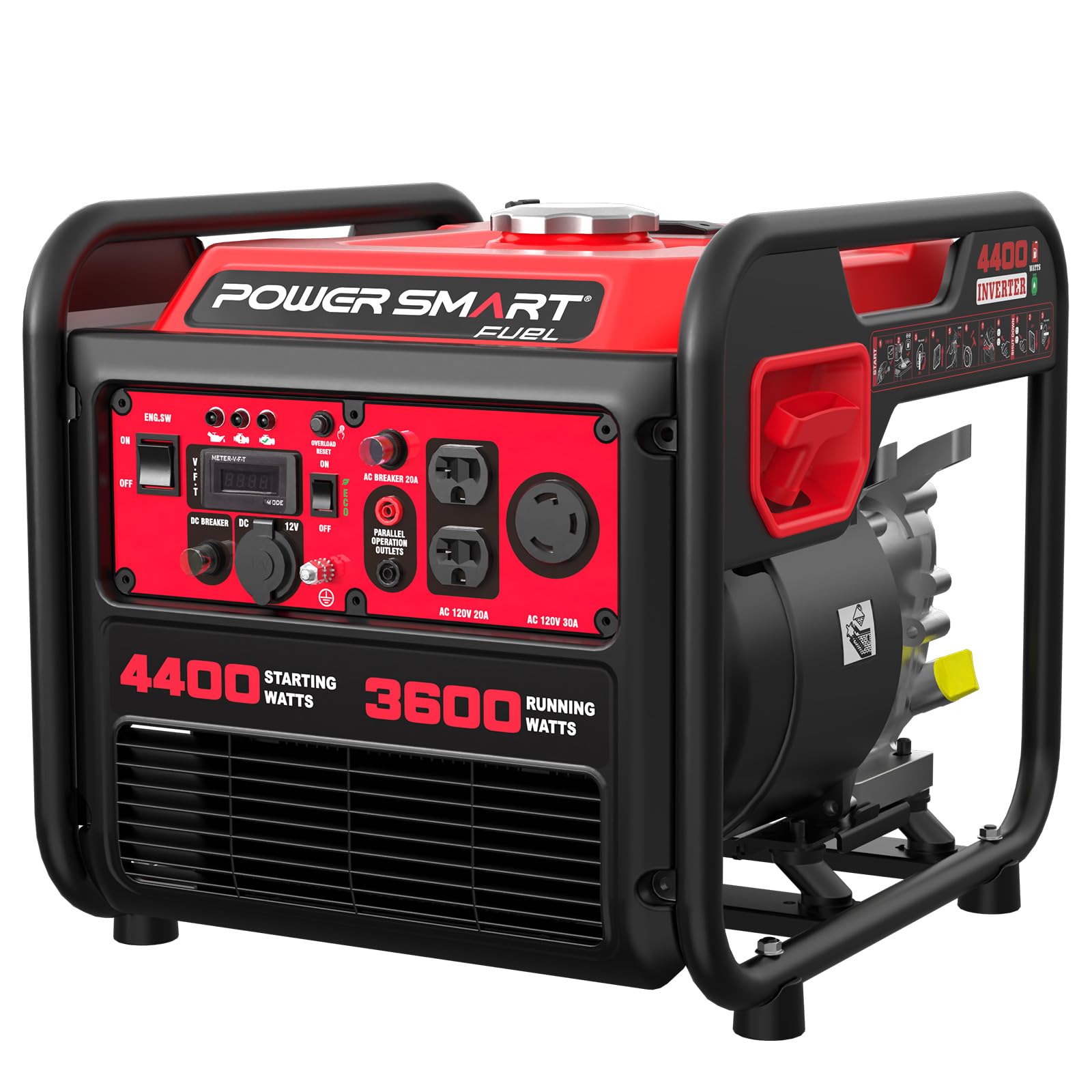 PowerSmart 4400-Watt Portable Generator with Inverter Technology, 30 amp for Home Use and Emergency Backup, 2025 EPA Compliant
