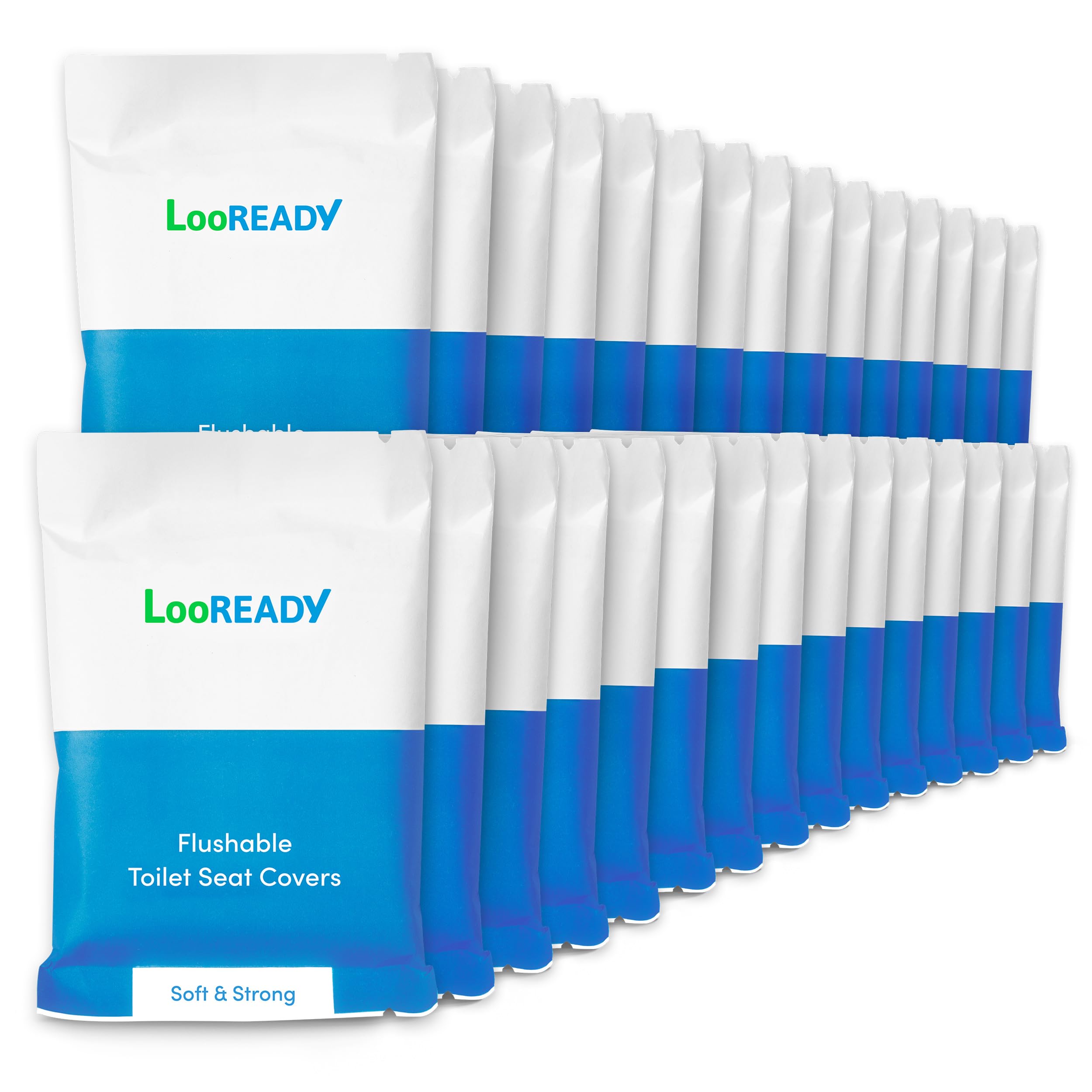 Toilet Seat Covers Disposable Flushable - Extra Thick & Large (18x22") - Individually Wrapped Toilet Seat Cover for Travel & Public Bathroom - Premium Quality, Convenient, and Hygienic (30 Pack)