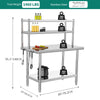 YITAHOME NSF Stainless Steel Table with Overshelves, 30