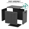YITAHOME 31 Gallon Resin Deck Box Outdoor Storage Box and Waterproof Package Delivery Box with Lockable Lid for Patio Furniture, GardenTools, Pool Supplies, Black