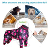 LovinPet 3XL Dog Pajamas - Undershirt for Dog Hoodies, Surgery Recovery Shirt for Dogs, Black and Pink Floral Print, UV Protection Bodysuit for Large Dogs, Pitbull Clothes, Pink 3XL