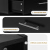 DWVO 6 Drawer Dresser, Modern Dresser Chest of Drawers, Wide Drawer Organizer Cabinet with Top Storage Shelf, Black