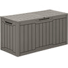 YITAHOME 80 Gallon Resin Deck Box, Weather Resistant Outdoor Storage Box, Lockable Indoor Outdoor Storage for Supplies and Essentials, Taupe