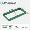 YITAHOME 8x4x1ft 2pcs Large Raised Garden Bed Kit, Galvanized Metal Planter Box with Gloves, Ground Nails & Safety Rubber, Outdoor Above Ground Planters for Plants Vegetables Flowers, Green