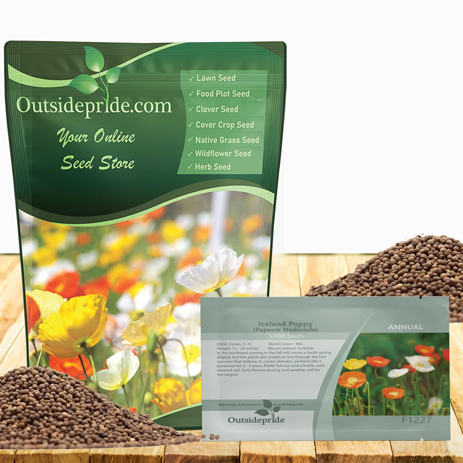 Outsidepride Iceland Poppy Seeds for Planting Outdoors - 1/8 Lb. Annual, Drought-Tolerant & Easy to Grow Wildflower Seeds with Vibrant Purple Blooms for Landscaping, & Pollinator Garden