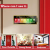 Acrylic Mood Door Sign for Creative Home Decor ，7 Emotion Expressions, Social Battery Door Sign，Decorative Wall Art for Home and Office. (Black)