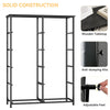 DWVO Dresser for Bedroom, Fabric Tower with 8 Drawers, Tall Dresser, Chest of Drawers for Closet, Living Room, Sturdy Steel Frame, Wooden Top, Easy Pull Handle, Black Ash