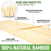 Zulay Kitchen Authentic Bamboo Marshmallow Smores Sticks - 40 Extra Long 30